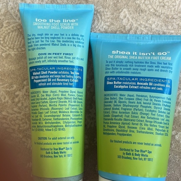VINTAGE Bath & Body Works True Blue Spa Footcare Set Soothing Socklets Zip Case - Picture 12 of 16